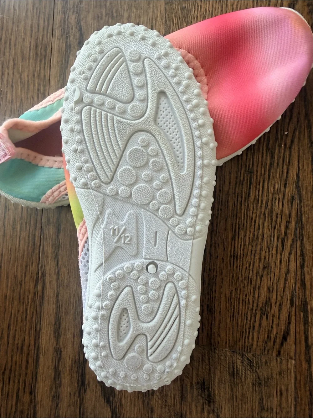Worn Once Girl Rainbow Water Shoes Size 11/12
